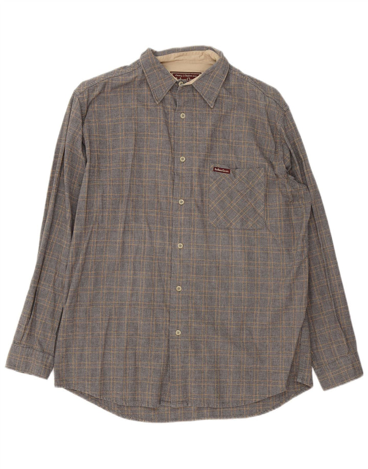 Marlboro Classics Mens Shirt XL Grey Check Cotton