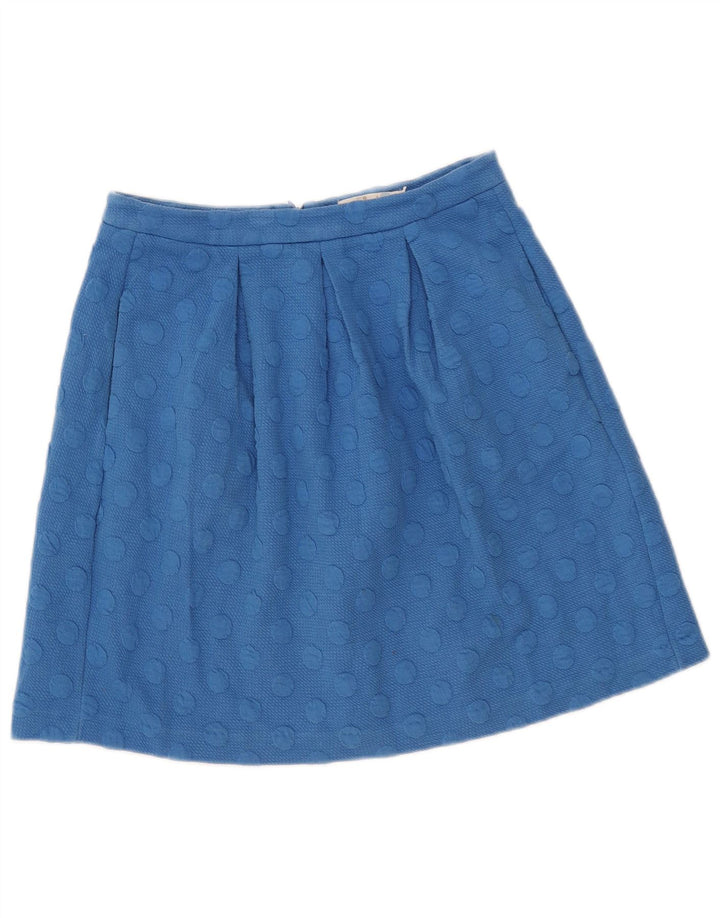 Boden Womens A-Line Skirt UK 10 Small W28 Blue Polka Dot Polyester