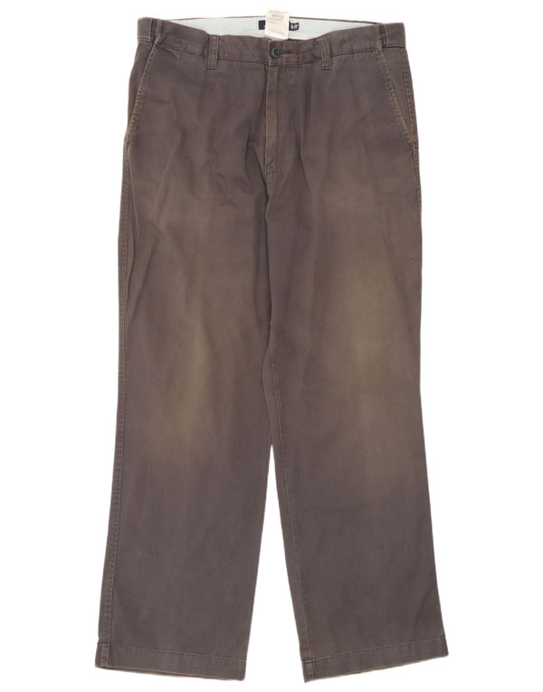Marks & Spencer Mens Blue Harbour Straight Chino Trousers W36 L31 Navy