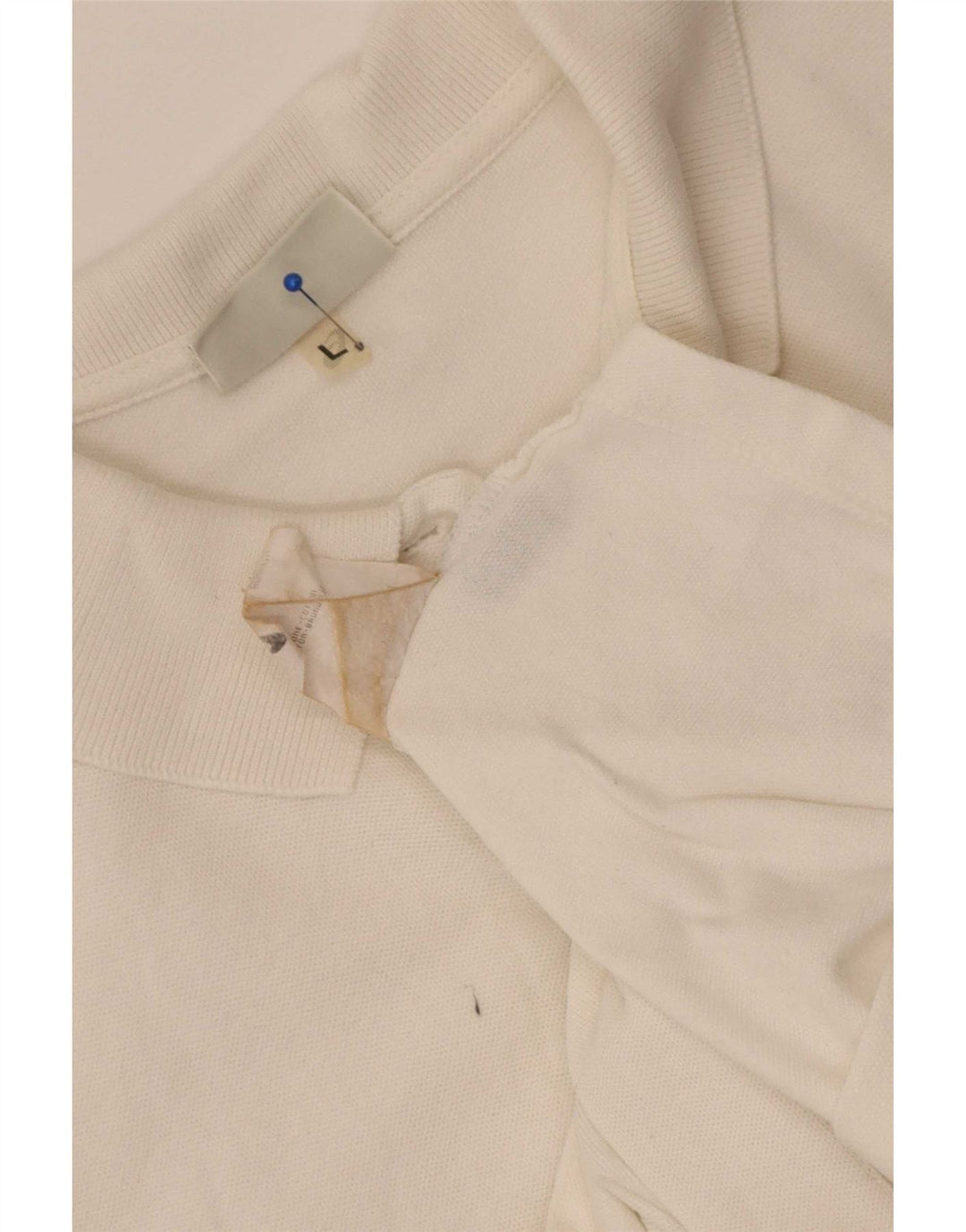 Asics Womens Short Sleeve Shirt UK 16 Large White Cotton