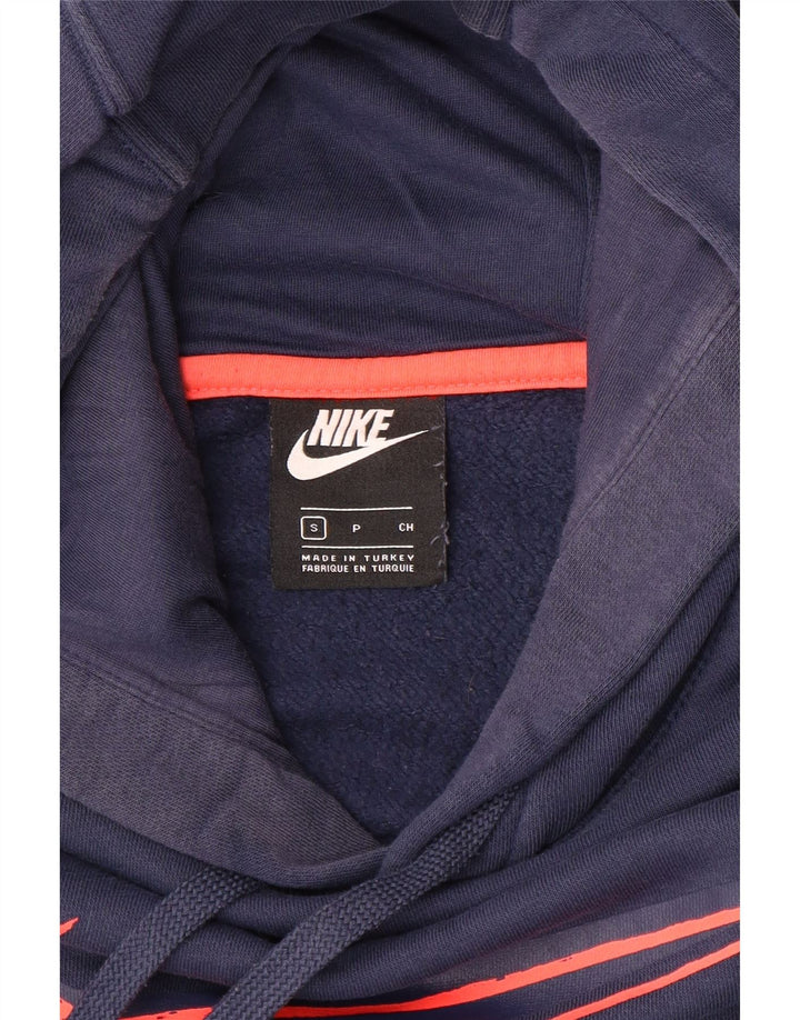 Nike Mens Graphic Hoodie Jumper Small Navy Blue