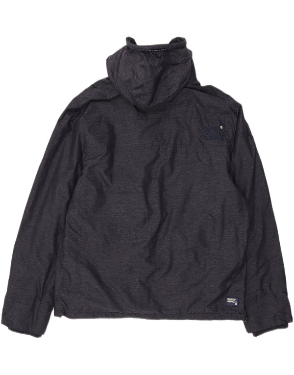 Superdry Mens Windcheater Hooded Windbreaker Jacket UK 46 3XL Navy Blue