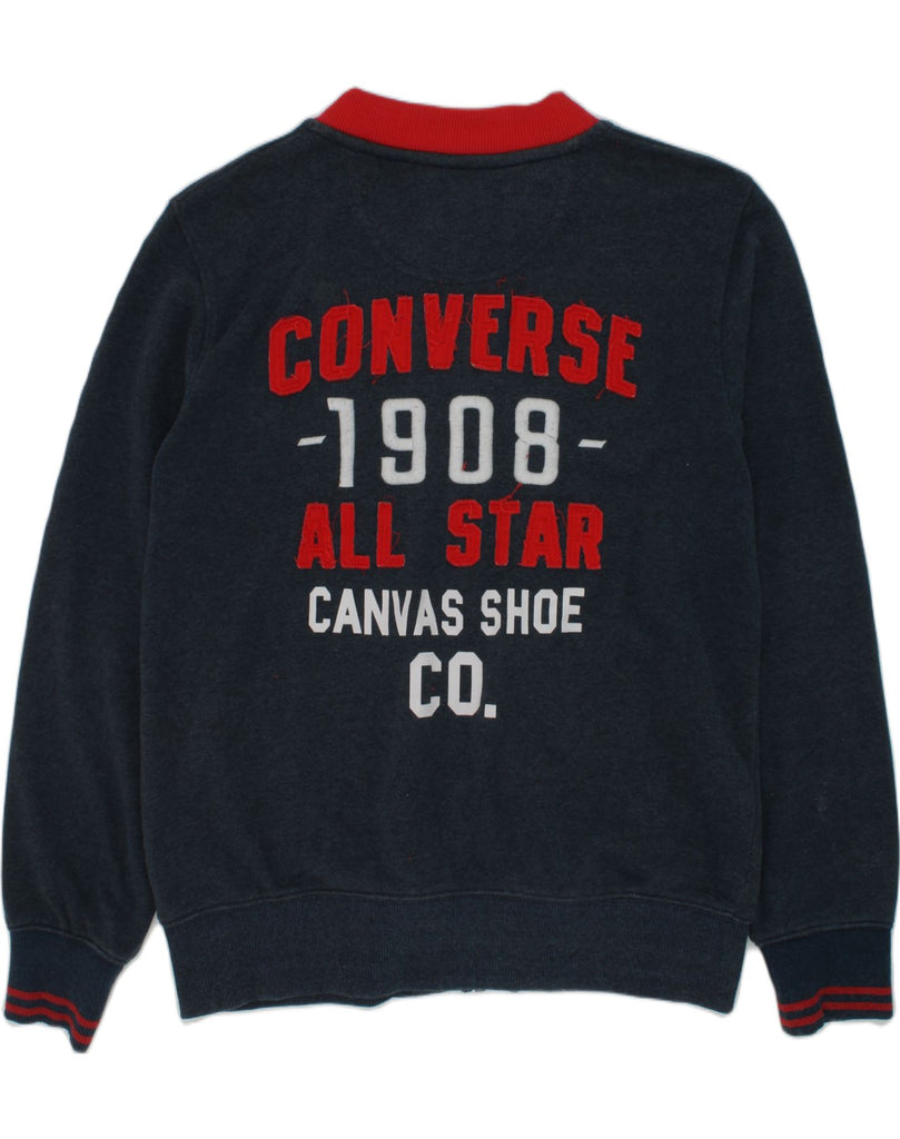 CONVERSE Boys Graphic Tracksuit Top Jacket 12-13 Years Large Blue Cotton | Vintage Converse | Thrift | Second-Hand Converse | Used Clothing | Messina Hembry 