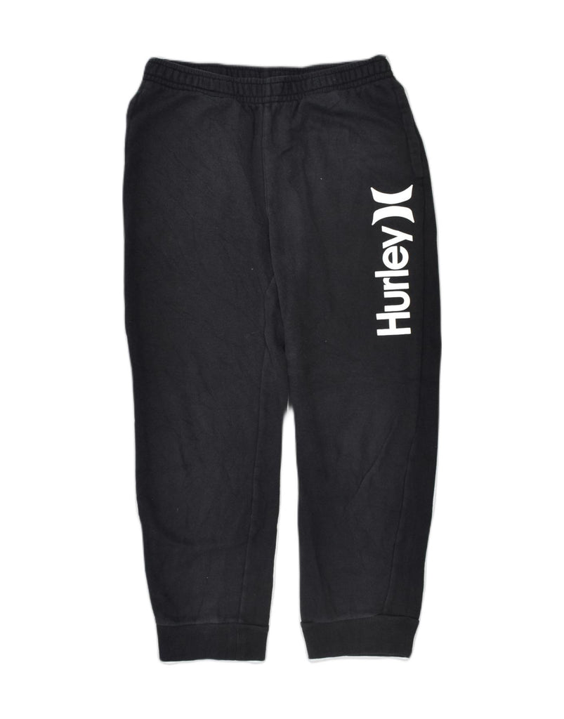 HURLEY Boys Graphic Tracksuit Trousers Joggers 14-15 Years XL Black Cotton | Vintage | Thrift | Second-Hand | Used Clothing | Messina Hembry 