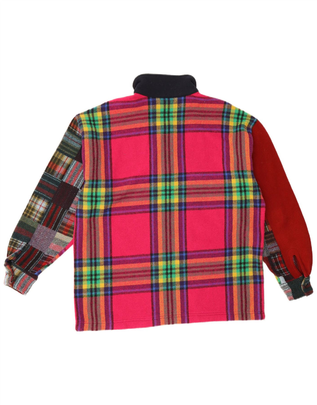 Vintage Mens Pullover Flannel Shirt Large Multicoloured Plaid Acrylic