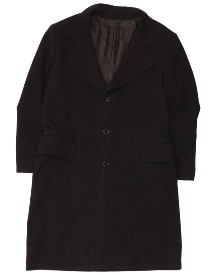 Bikkembergs Mens Overcoat IT 52 XL Black Wool