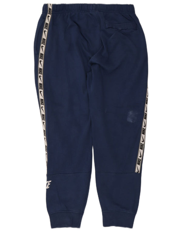 Nike Mens Graphic Tracksuit Trousers Joggers Large Navy Blue Colourblock