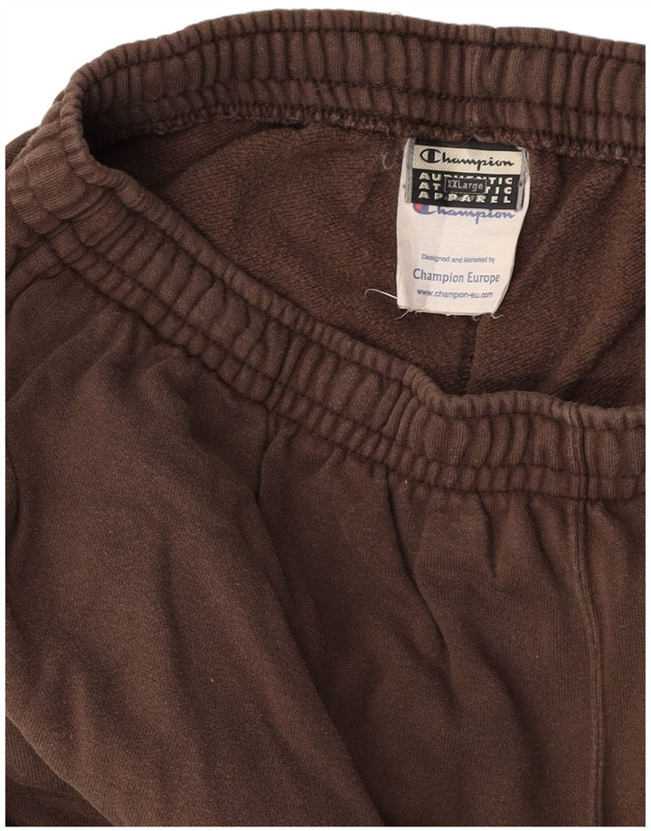 CHAMPION Mens Tracksuit Trousers 2XL  Brown Cotton
