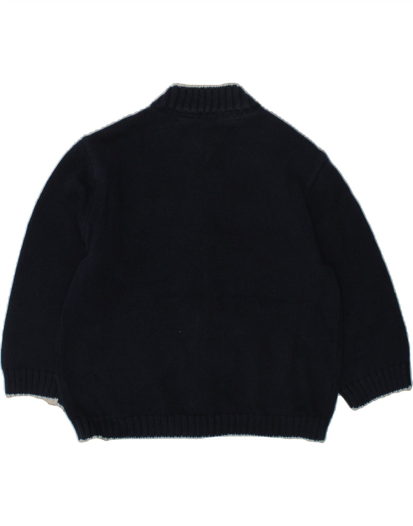 TOMMY HILFIGER Baby Boys Graphic Cardigan Sweater 18-24 Months Navy Blue | Vintage Tommy Hilfiger | Thrift | Second-Hand Tommy Hilfiger | Used Clothing | Messina Hembry 