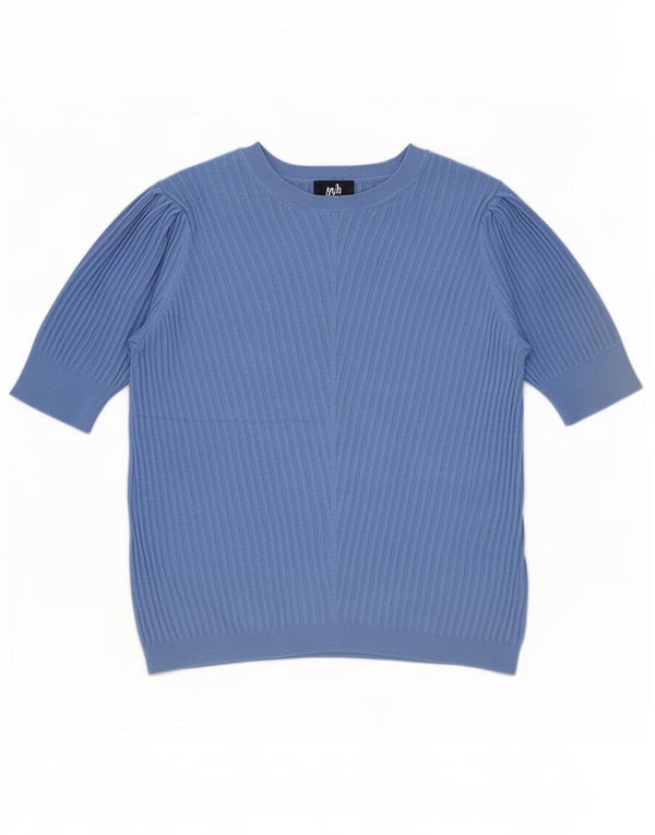 Marks & Spencer Womens Boat Neck Jumper Sweater UK 16 Large Blue