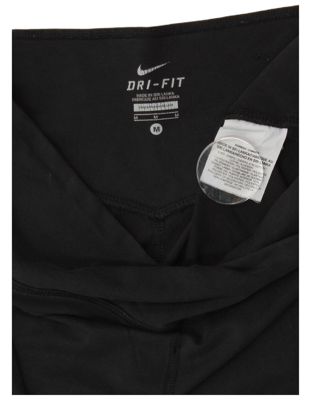 Nike Womens Dri Fit Tracksuit Trousers UK 12 Medium  Black Cotton