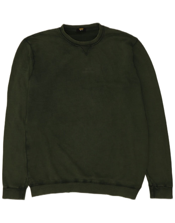 Yell! Mens Sweatshirt Jumper Large Green Cotton