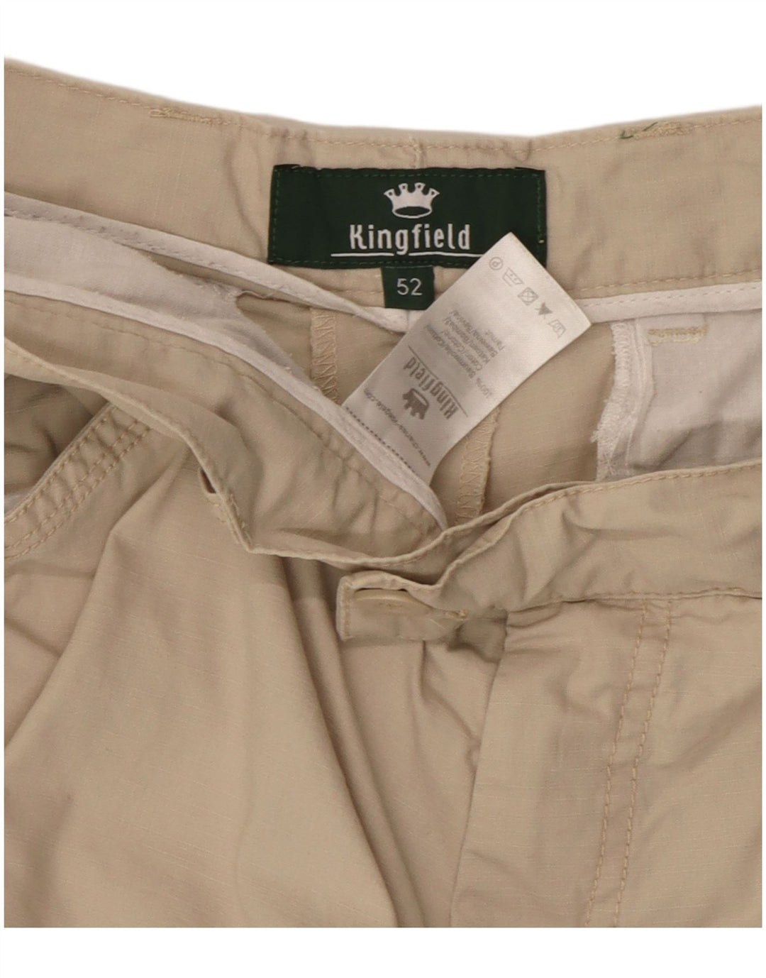 Kingfield Mens Cargo Shorts  IT 52 XL W34 Beige Cotton
