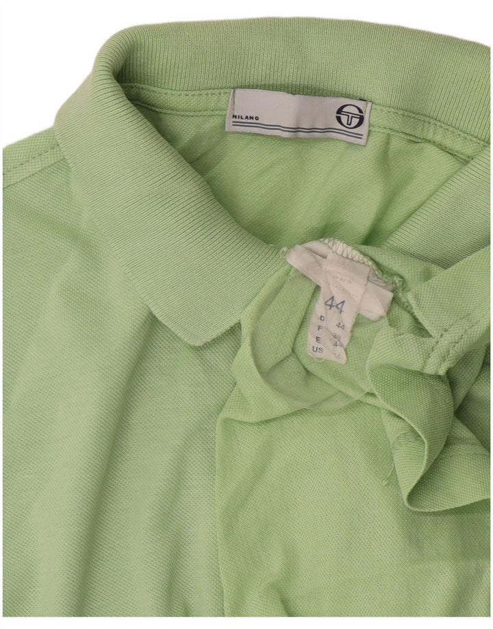 Sergio Tacchini Womens Polo Shirt IT 44 Medium Green
