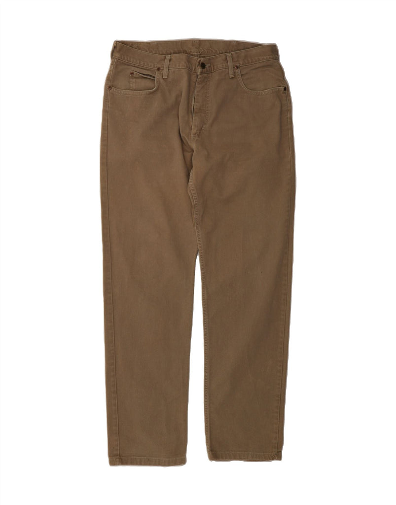 LEE Mens Straight Casual Trousers W38 L34 Brown Cotton Vintage Lee and Second-Hand Lee from Messina Hembry 