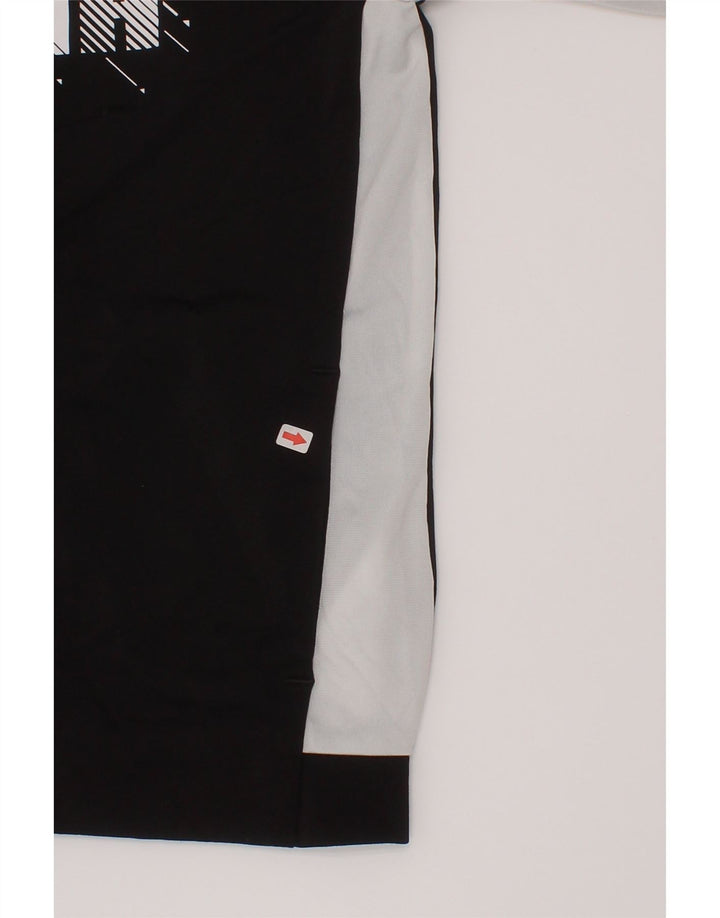 Puma Boys Graphic Tracksuit Top Jacket 7-8 Years Black Colourblock