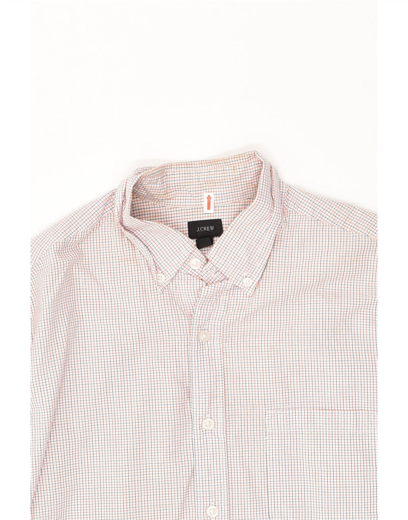 J. CREW Mens Shirt Medium White Check Cotton | Vintage J. Crew | Thrift | Second-Hand J. Crew | Used Clothing | Messina Hembry 