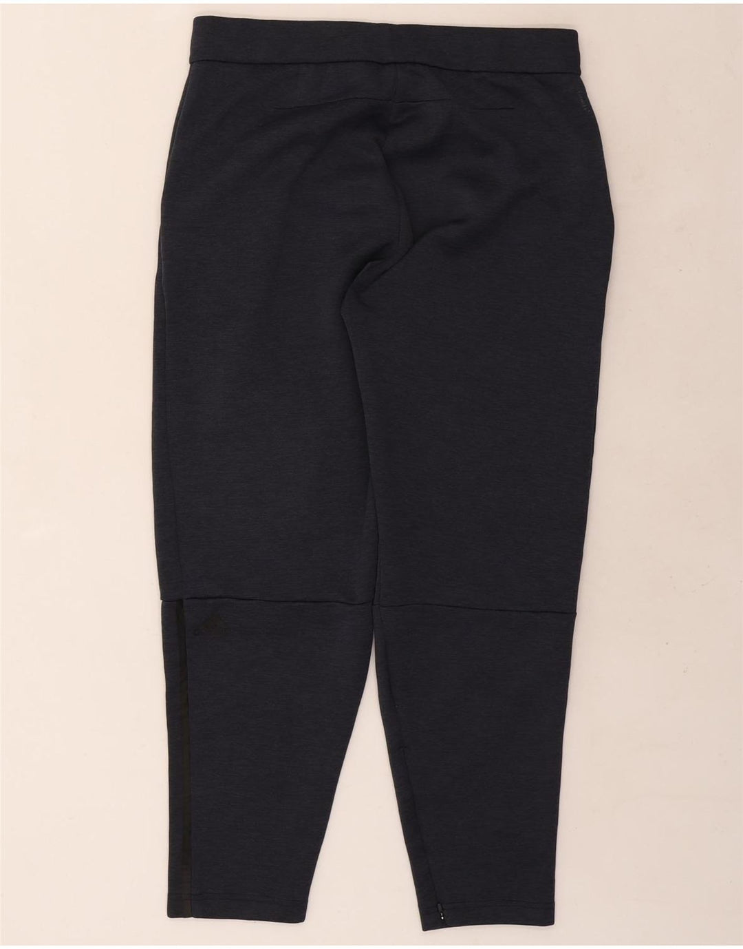 Adidas Mens Tracksuit Trousers Large Navy Blue Flecked Polyester