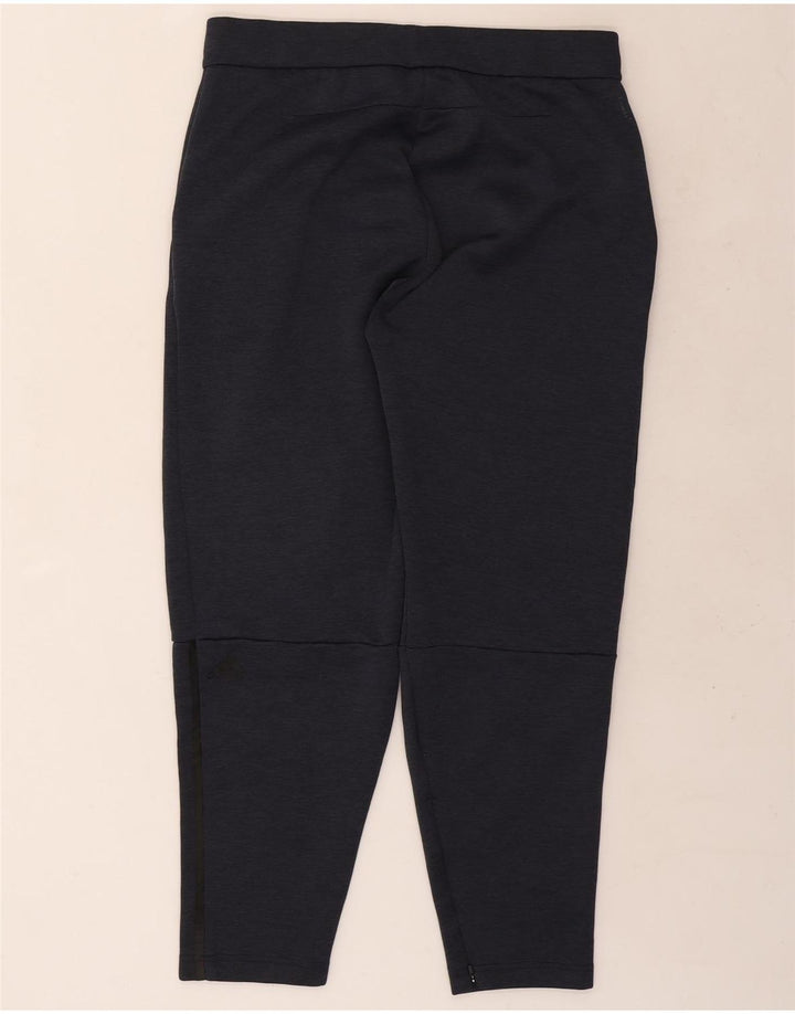 Adidas Mens Tracksuit Trousers Large Navy Blue Flecked Polyester