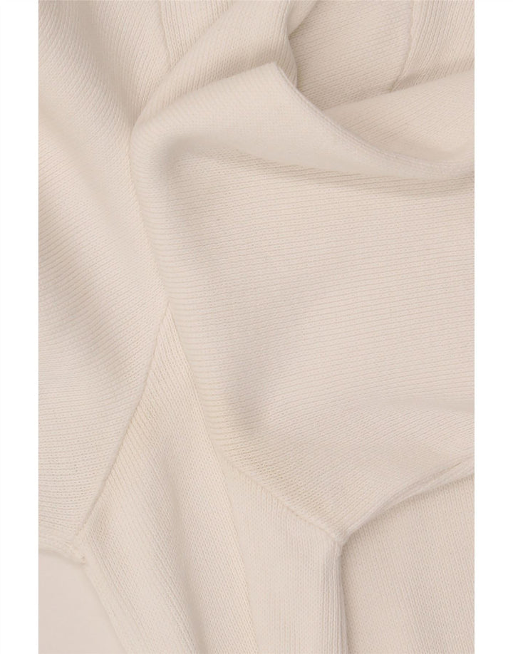 Zara Mens Crew Neck Jumper Sweater Large White