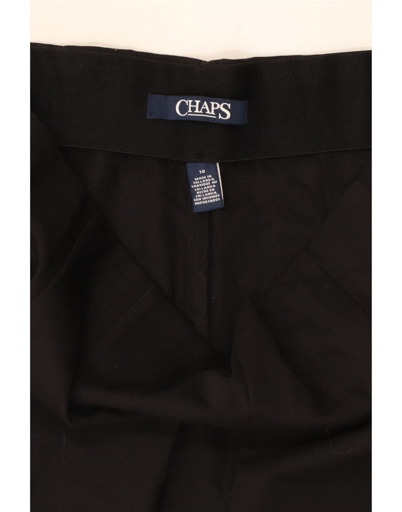 CHAPS Womens Straight Capri Trousers US 10 Large W32 L20 Black Cotton Vintage Chaps and Second-Hand Chaps from Messina Hembry 
