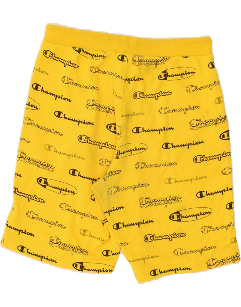 CHAMPION Boys Graphic Sport Shorts 15-16 Years 2XL Yellow Cotton Vintage Champion and Second-Hand Champion from Messina Hembry 