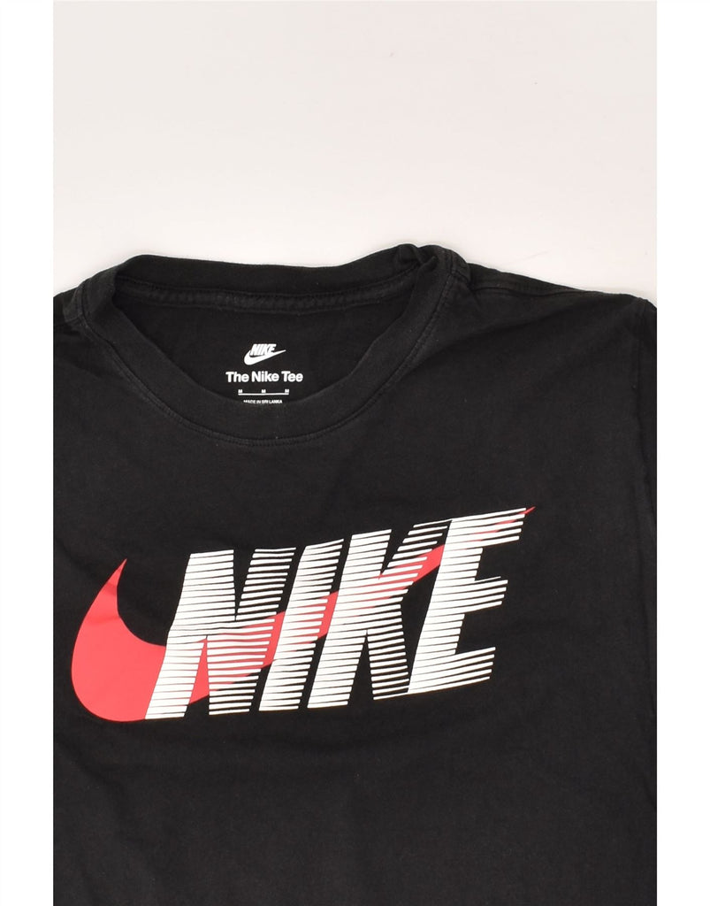 NIKE Mens Graphic T-Shirt Top Medium Black Cotton | Vintage Nike | Thrift | Second-Hand Nike | Used Clothing | Messina Hembry 