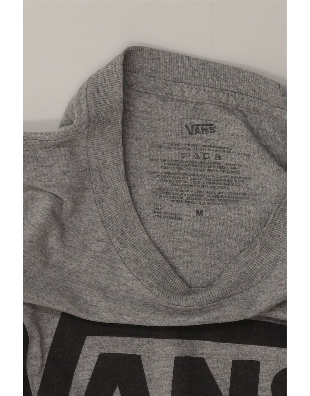 Vans Mens Graphic T-Shirt Top Medium Grey Cotton