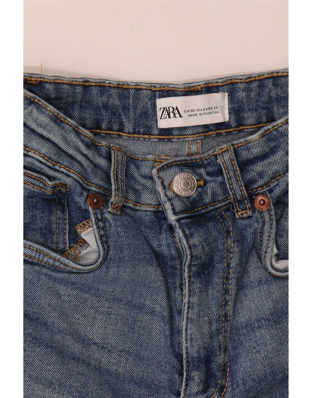 Zara Womens Flared Jeans EU 32 2XS W22 L25 Blue