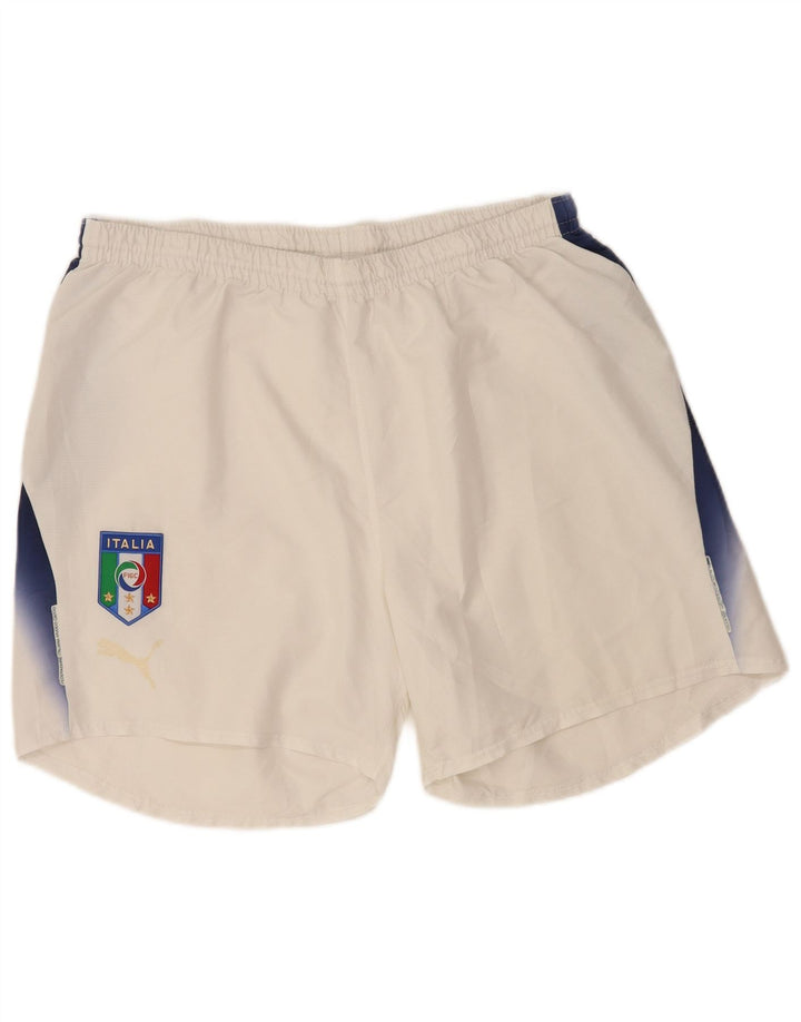 Puma Mens Graphic Sport Shorts XL  White Colourblock Polyester