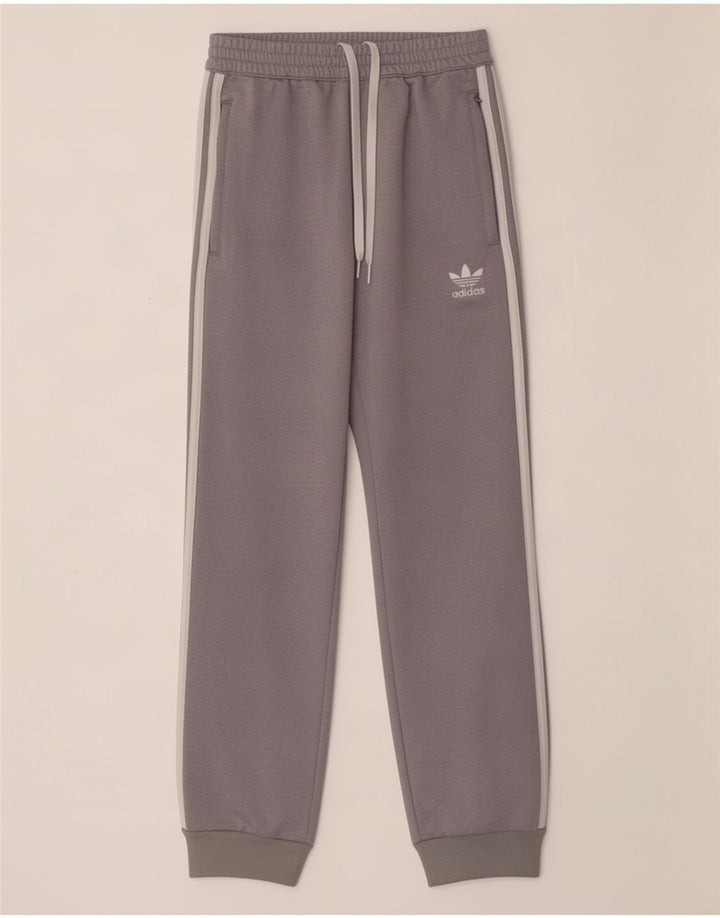 Adidas Mens Tracksuit Trousers Joggers Small Grey Polyester