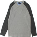 TOMMY HILFIGER Mens Top Long Sleeve Large Grey Colourblock Cotton Vintage Tommy Hilfiger and Second-Hand Tommy Hilfiger from Messina Hembry 