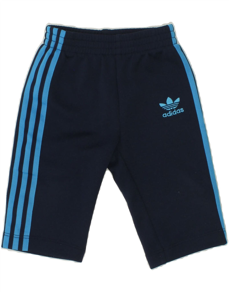 ADIDAS Baby Boys Full Tracksuit 0-3 Months Navy Blue Polyester | Vintage Adidas | Thrift | Second-Hand Adidas | Used Clothing | Messina Hembry 