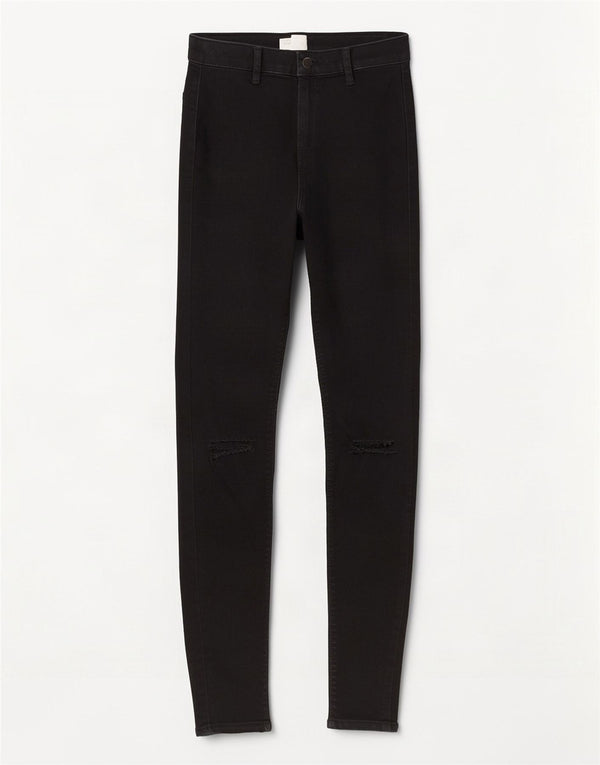 Topshop Womens Joni Super Skinny Jeans W26 L30 Black Cotton