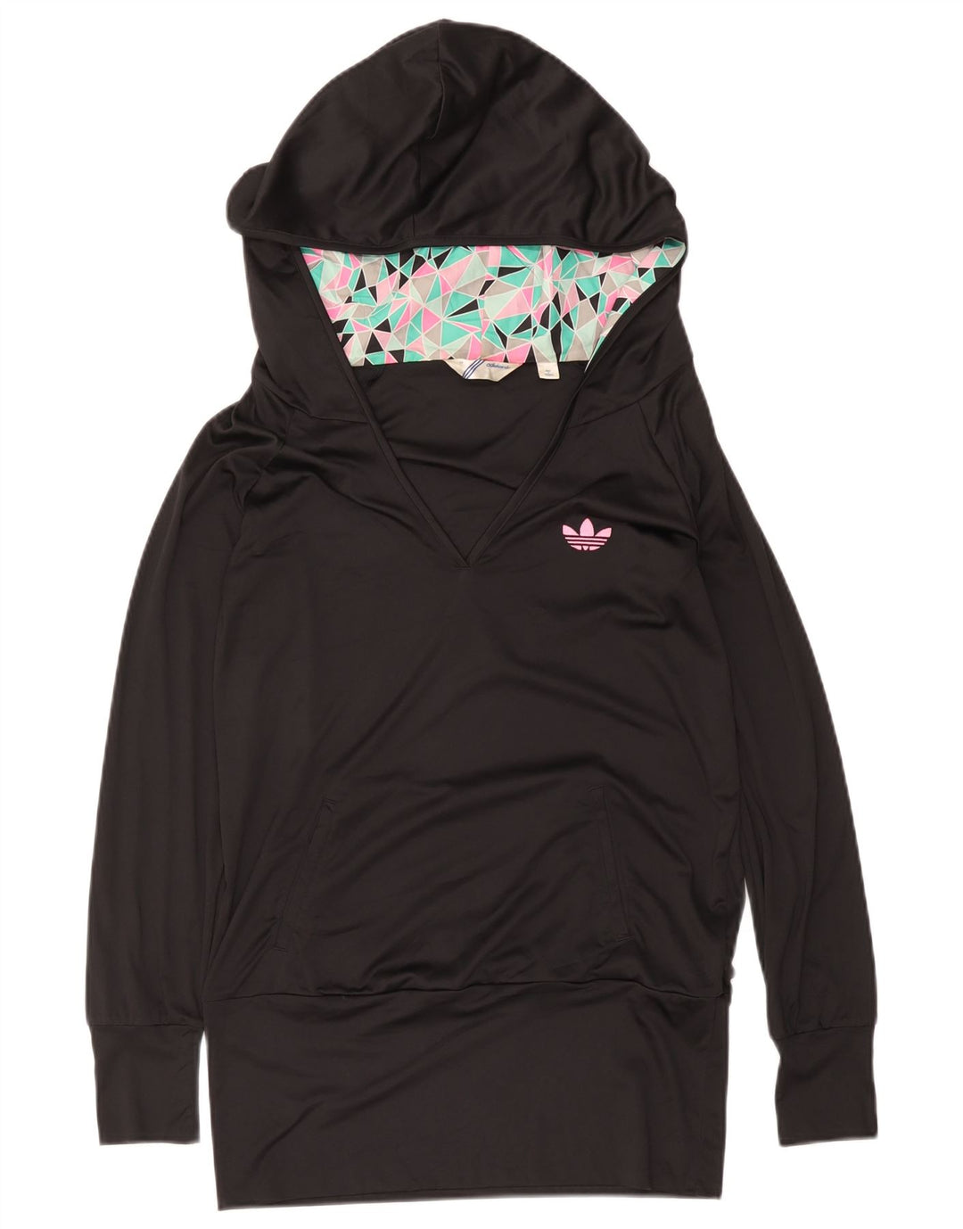 Adidas Womens Hoodie Jumper EU 38 Medium Black Polyester
