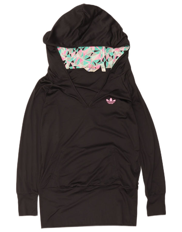 Adidas Womens Hoodie Jumper EU 38 Medium Black Polyester
