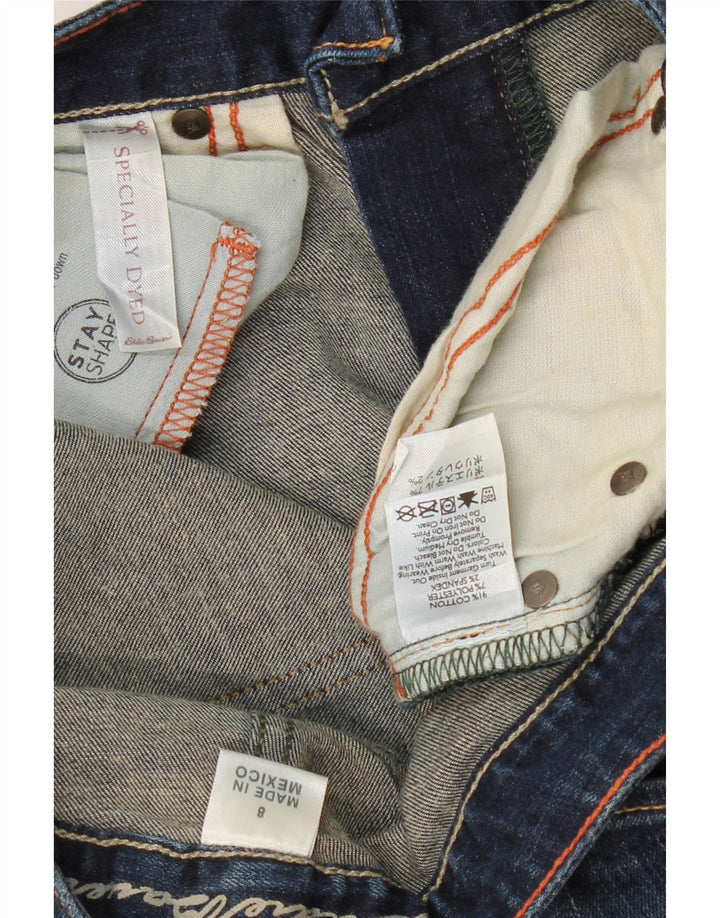 EDDIE BAUER Womens Curvy Bootcut Jeans US 8 Medium W34 L32 Navy Blue