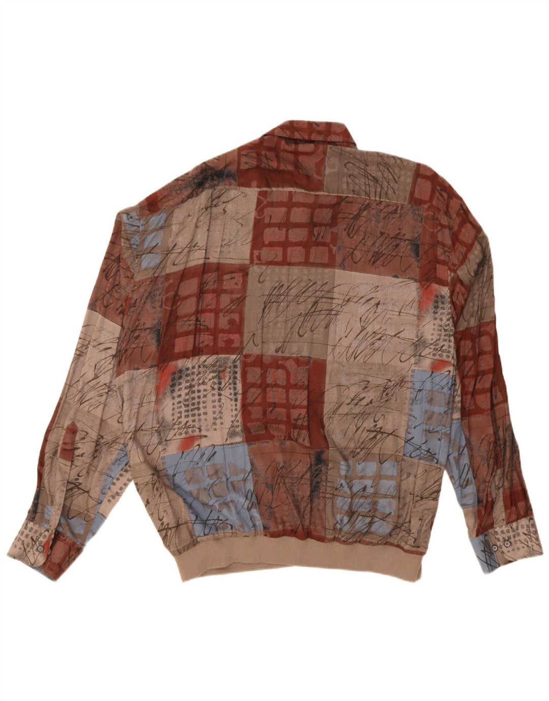 Jupiter Mens Pullover Shirt Size 43 Large Multicoloured Patchwork Cotton