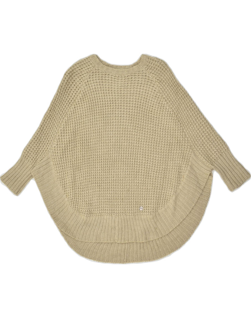 PEPE JEANS Womens Crew Neck Jumper Sweater UK 10 Small Beige | Vintage PEPE Jeans | Thrift | Second-Hand PEPE Jeans | Used Clothing | Messina Hembry 