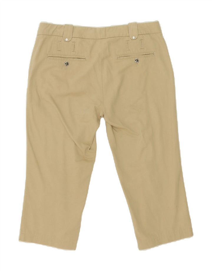 DACK'S Womens Straight Capri Trousers IT 48 XL W36 L21 Beige Cotton Vintage Dack's and Second-Hand Dack's from Messina Hembry 