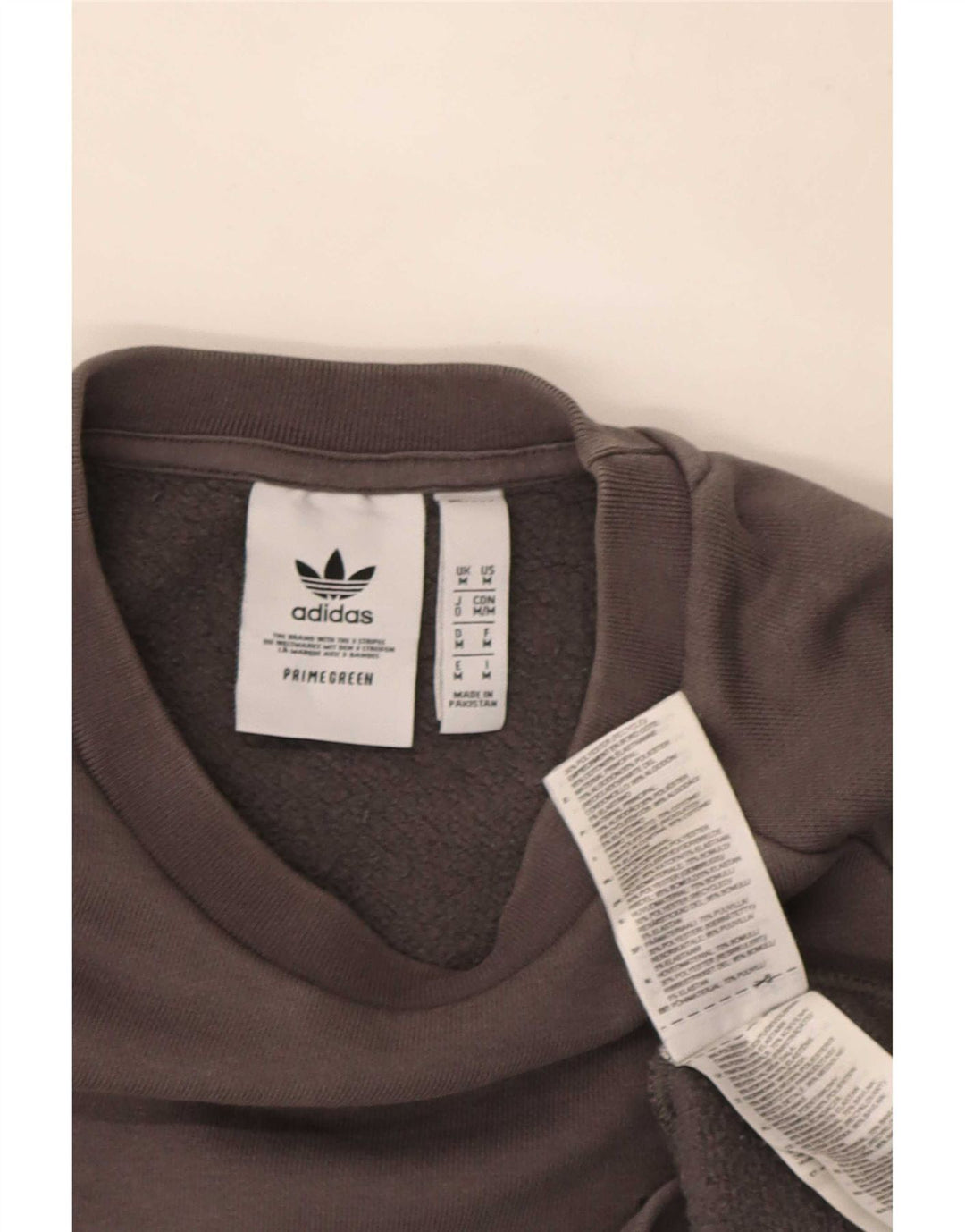 Adidas Mens Sweatshirt Jumper Medium Grey Cotton