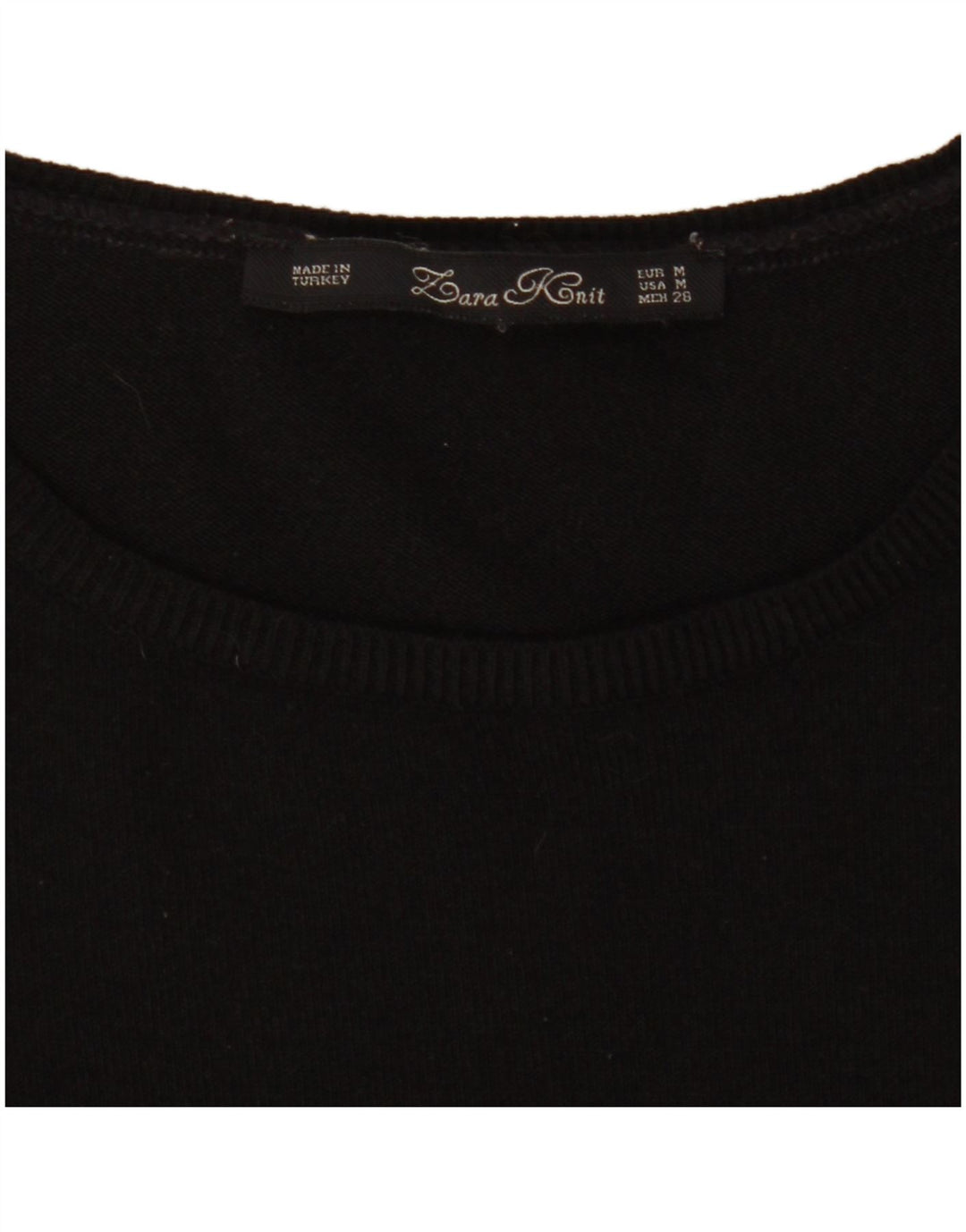 Zara Womens Long Sleeve Jumper Dress UK 12 Medium Black