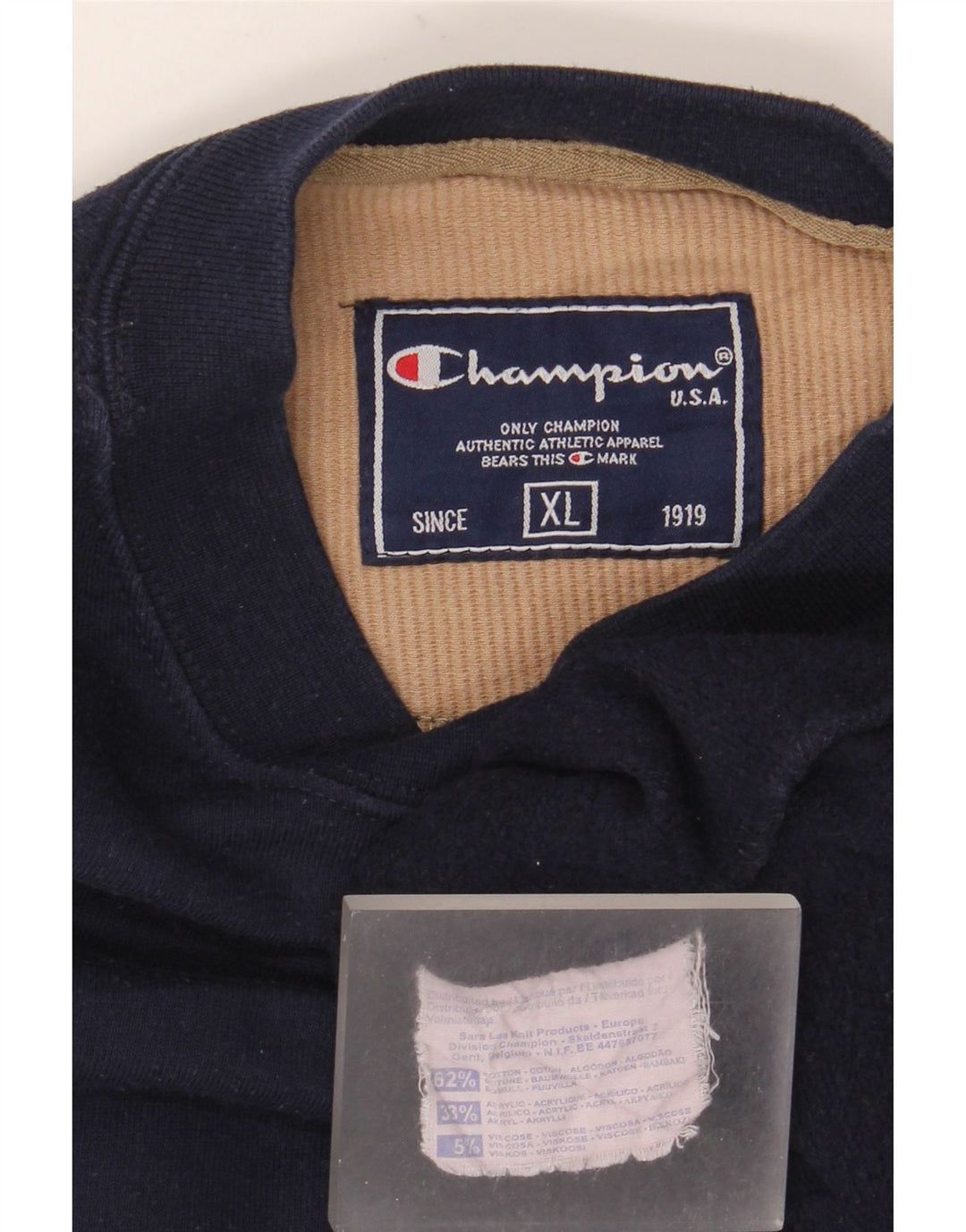 Champion Mens Sweatshirt Jumper XL Navy Blue Cotton