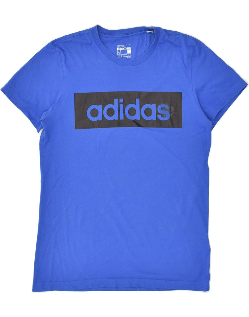 ADIDAS Mens Climalite Graphic T-Shirt Top Medium Blue Cotton | Vintage Adidas | Thrift | Second-Hand Adidas | Used Clothing | Messina Hembry 