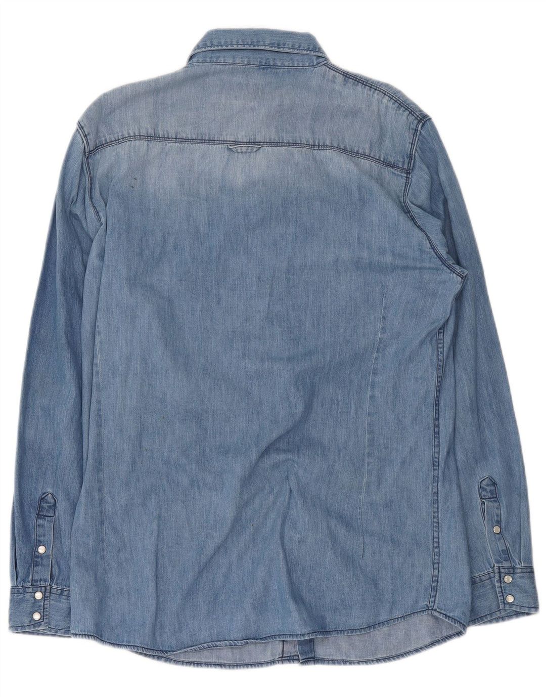 Bench Mens Denim Shirt XL Blue Cotton