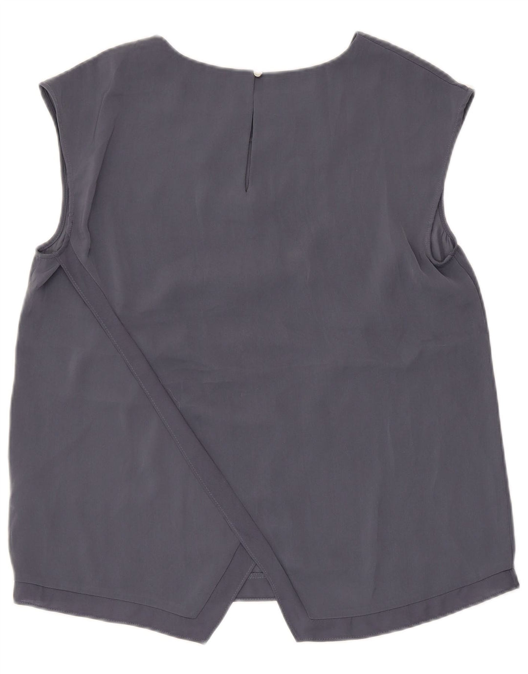 Oasis Womens Sleeveless Blouse Top UK 12 Medium Grey Polyester