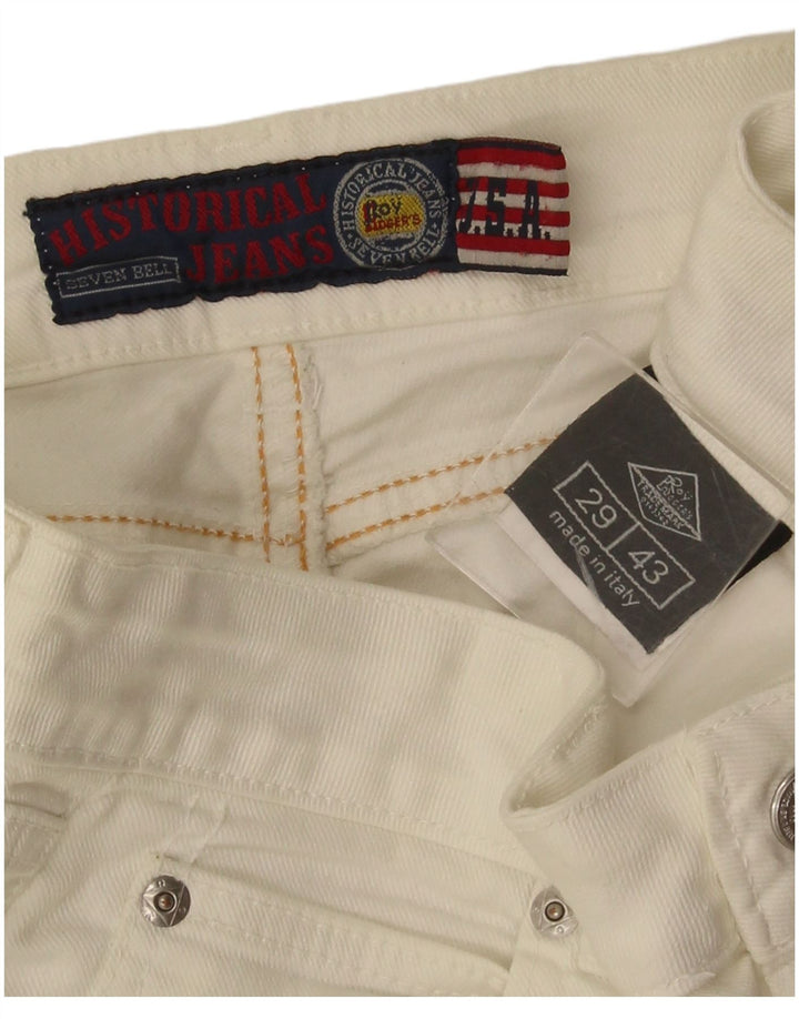 Roy Rogers Womens Skinny Jeans IT 43 Medium W29 L34 White Cotton
