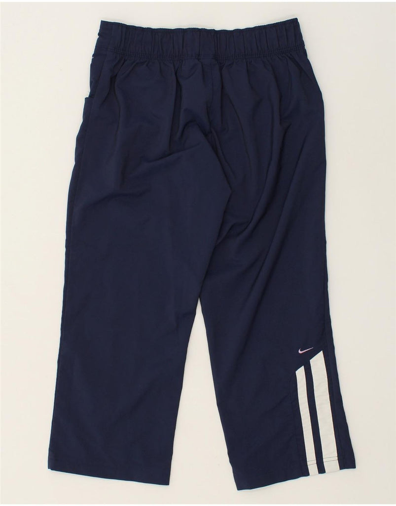 NIKE Womens Tracksuit Trousers UK 4/6 Small Navy Blue Polyester | Vintage Nike | Thrift | Second-Hand Nike | Used Clothing | Messina Hembry 