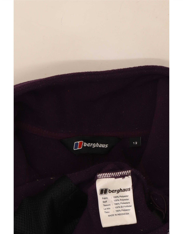 Berghaus Womens Fleece Jacket UK 12 Medium Purple Polyester