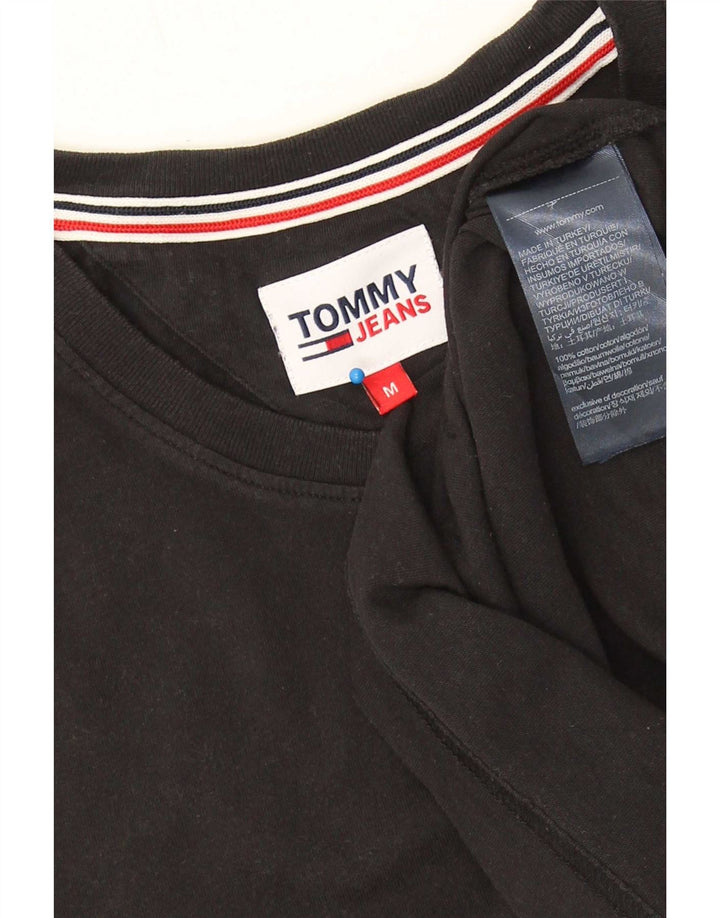 Tommy Hilfiger Mens T-Shirt Top Medium Black Cotton